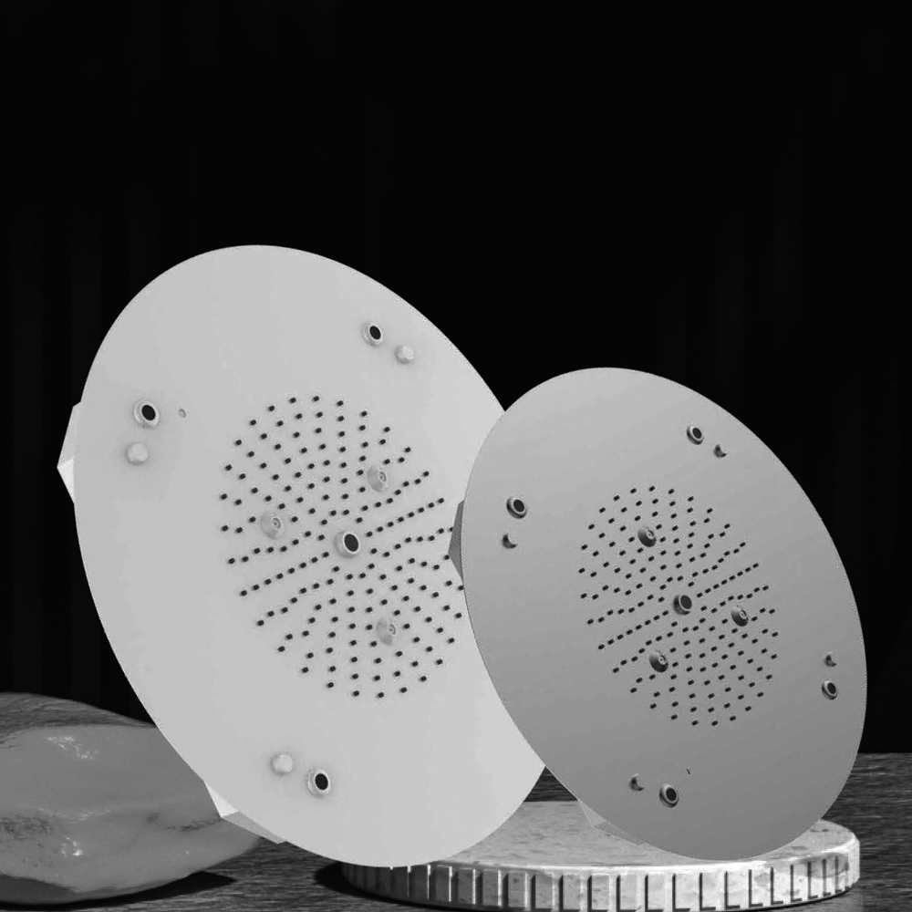 Raigu-D6663C-Circular LED Shower Head–Premium SUS304 Stainless Steel with Chrome Plating Luxury Baths