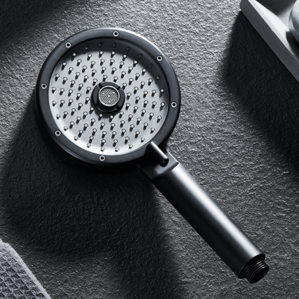 RG-1013 Matte Black 120mm Wide-Coverage ABS Handheld Shower Head