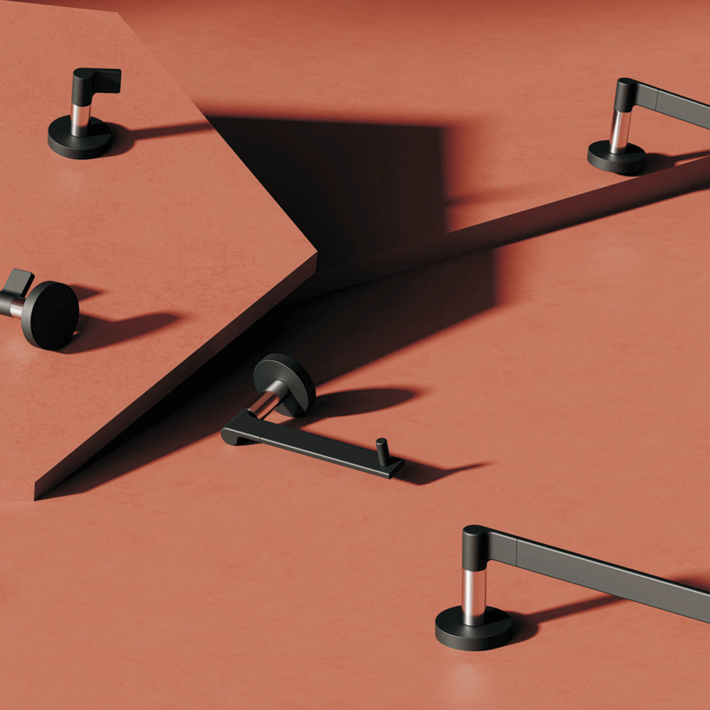 DI-232 Black & Silver Industrial Series 4-pieces set 