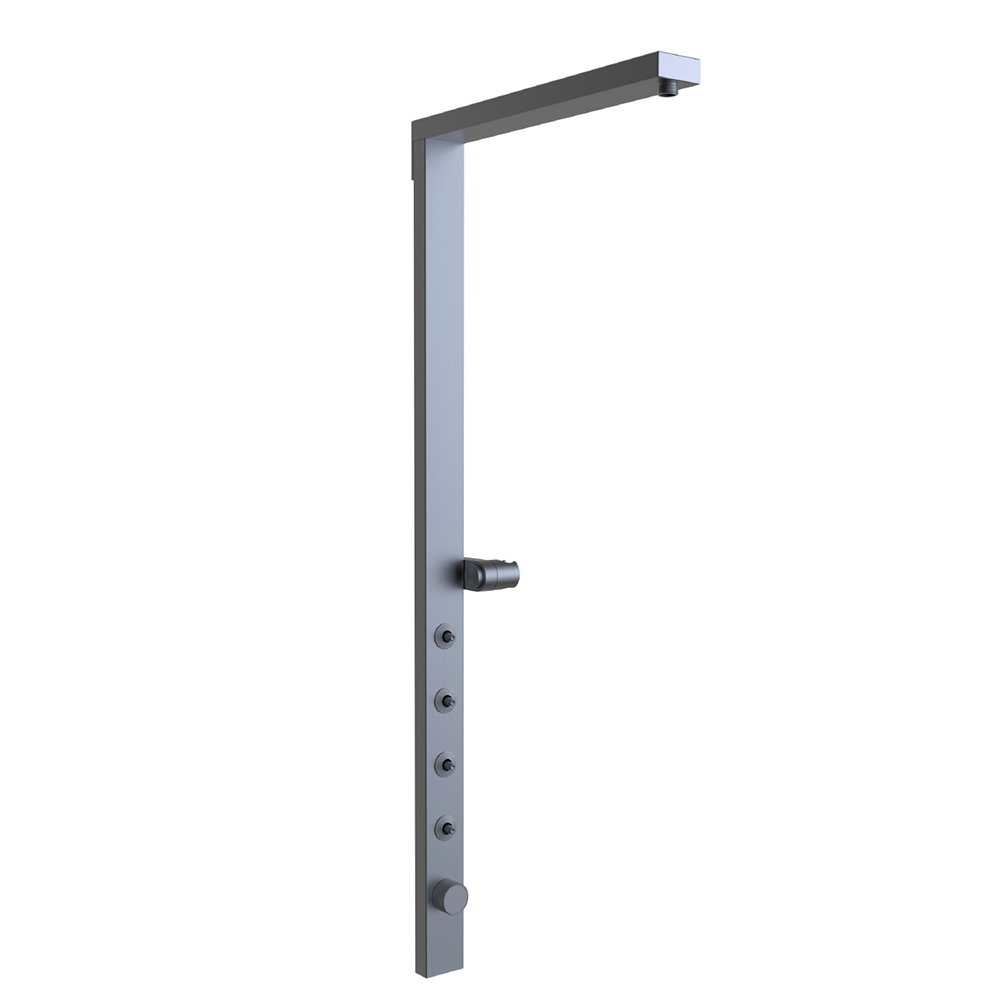 Modern Matte Black Shower Rod RG-G201CW