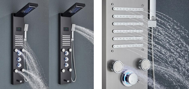 Close-up of RAIGU  Shower Panel Features