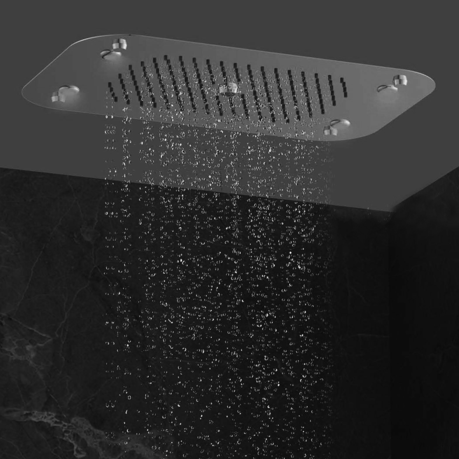 Raigu®-D9991C- Chrome Plated SUS304 Stainless Steel Square Shower Head--Modern Minimalist Design with Ventilation Holes